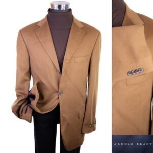 Arnold Brant Loro Piana 100% Cashmere Light Brown Camel Blazer Jacket 42L NWT
